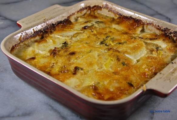 Potato and celery root gratin
