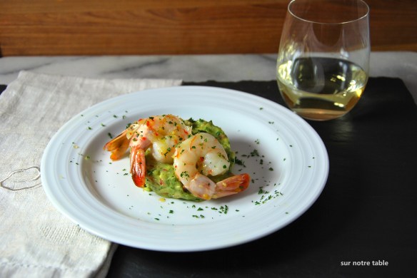 spicy shrimp and guacamole