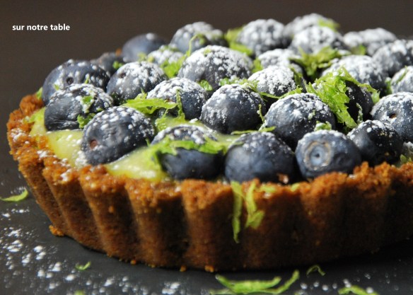 blueberry lime tartlet